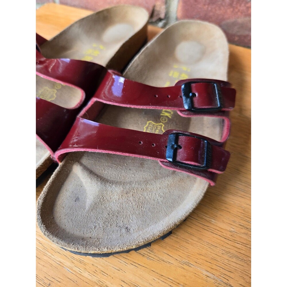 Birkenstock Sandals Ibiza Garnet Birko-Flor Burgundy Made in Germany
